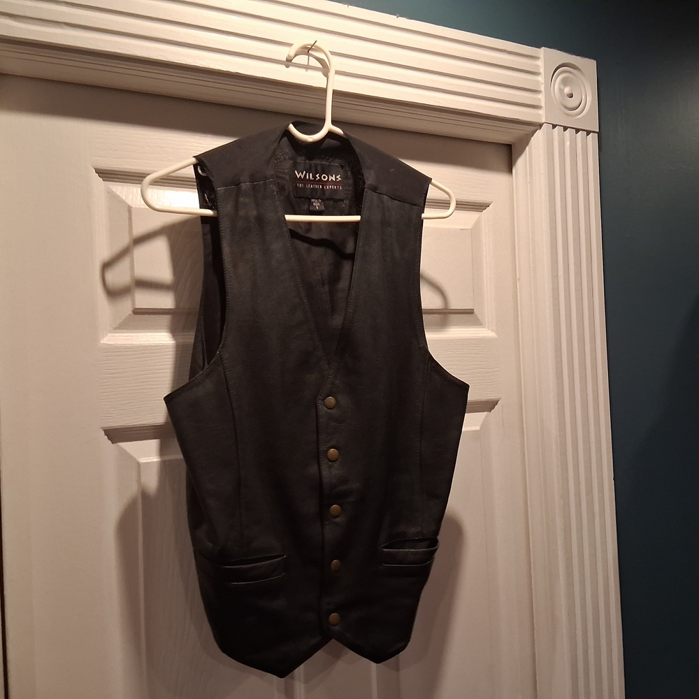 Wilsons Black Leather Vest